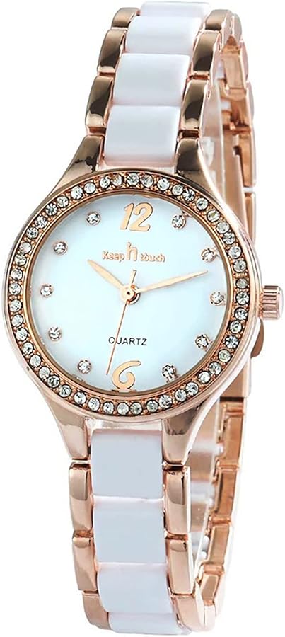 レディース腕時計　天然ダイヤモンド　シングルカット約0.60ct Amazon | 腕時計 ステンレス スチール ストラップ付きレディース